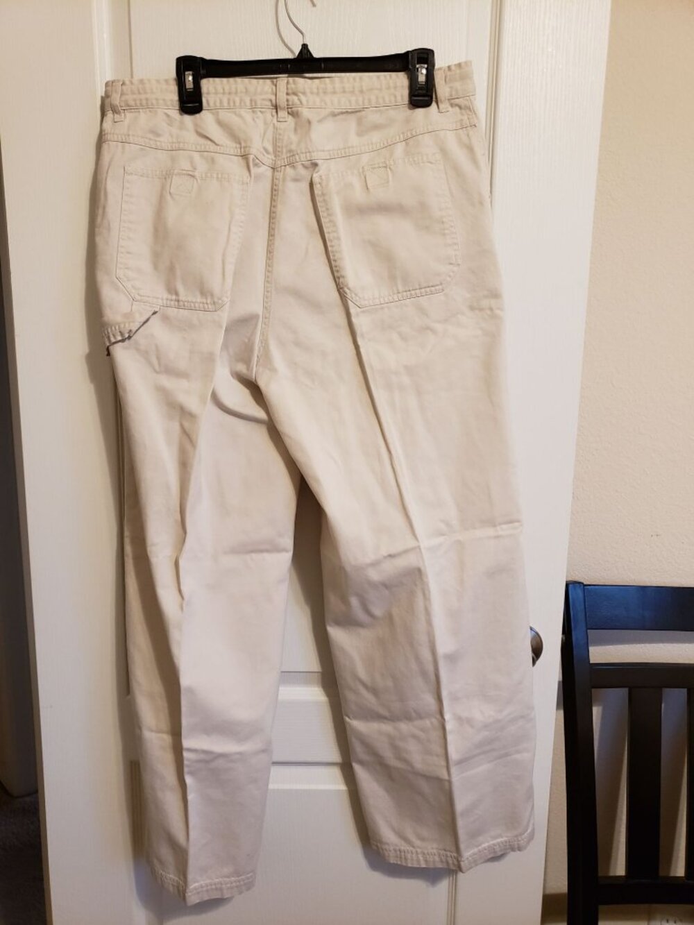 Jones New York Sports 100% cotton, khaki color straight leg pants, size 14 - Picture 3 of 7